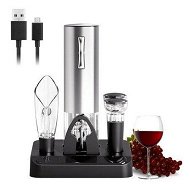 Detailed information about the product Electric Wine Opener Set with Stand One-click Button Rechargeable Cordless Bottle Openers with Wine Pourer for Home Party Wedding
