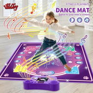 Detailed information about the product Electronic Dance Mat With Bluetooth,Musical Playing Carpet Toy Dancing Challenge Pad Game with LED Lights and 4 Modes for Kids Age 3-12