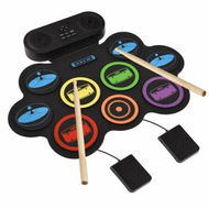 Detailed information about the product Electronic Drum Set Hand Roll Drum Set 9 Pads Supports DTX Gaming BT Accompaniment with Dual Speaker 7 Drum Styles 6 Rhythms with Drumsticks Foot Pedal