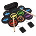 Electronic Drum Set Hand Roll Drum Set 9 Pads Supports DTX Gaming BT Accompaniment with Dual Speaker 7 Drum Styles 6 Rhythms with Drumsticks Foot Pedal. Available at Crazy Sales for $69.99