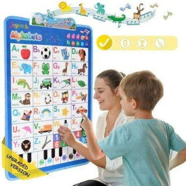 Electronic Interactive Alphabet Wall Chart, Talking ABC, 123s, Piano Tone, Music Learning Poster for Age 4 5 6 7 Year Old Boys Girls Kids