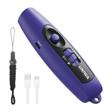 Electronic Whistle with USB Charging Cable, 3 Tone and 3 High Volume Hand Emergency Whistle for Referee Coaches Teacher, Blue