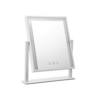 Detailed information about the product Embellir Makeup Mirror 25x30cm Hollywood Vanity with LED Light Rotation White