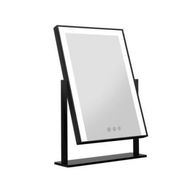 Detailed information about the product Embellir Makeup Mirror 30x40cm Hollywood Vanity with LED Light Rotation Black