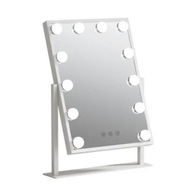 Detailed information about the product Embellir Makeup Mirror 30x41cm Hollywood Vanity with LED Light Rotation Tabletop