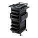 Embellir Salon Trolley 2 Lockable Doors 6 Tier Trays Mobile Hair Cart Black. Available at Crazy Sales for $149.95