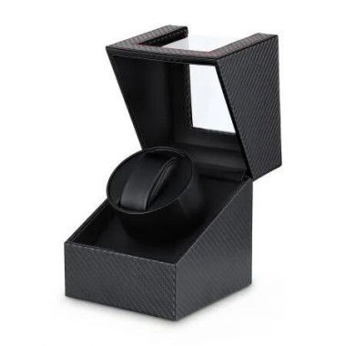 Embellir Watch Winder Box Automatic Single Quiet Carbon Fibre Black