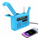 Emergency Hand Crank Weather Radio Solar AM/FM/NOAA Weather Portable Radio with Flashlight Bluetooth Speaker,SOS Alert for Home Outdoors Compass-Blue. Available at Crazy Sales for $79.99