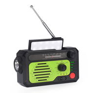 Detailed information about the product Emergency Solar Hand Crank Portable Weather Radio All Band Receiver Color Green