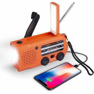 Emergency Solar Hand Crank Radio 5000mAh With LED Flashlight SOS Alarm Cellphone Charger Weather Scan Alert For Household Outdoor Survival