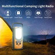 Detailed information about the product Emergency Solar Hand Crank Radio 6000mAh Hand Crank FM/NOAA Weather Radio 4 Ways Powered Portable Battery Operated Radio With LED Camping Lantern Phone Charger SOS For Home Camping Survival