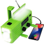 Detailed information about the product Emergency Solar Power Hand Crank Dynamo Wind Up 4000mAh Phone Charger Bank SOS AM/FM/NOAA Weather Pocket Flashlight Radio Color: Green.