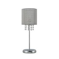 Detailed information about the product Emilia Table Lamp with Acrylic Drops - Grey Shade