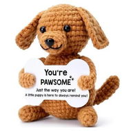 Detailed information about the product Emotional Support Crochet Dolls Handmade Positive Crochet Animals Gifts Emotional Support Plush for Anxiety & Stress Relief Desk Decor