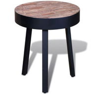 Detailed information about the product End Table Round Reclaimed Teak Wood