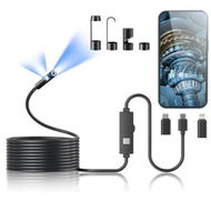 Detailed information about the product Endoscope Camera 1920P HD Borescope Tools 8 Adjustable LED Lights Endoscope 5m Semi-Rigid Snake Camera Waterproof iOS Android Tool Diagnostic