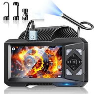 Detailed information about the product Endoscope Camera with Light 1080P HD Borescope Inspection Camera 4.3IPS Screen, 5.5mm IP67 Waterproof Probe with 6 Adjustable LEDs,5MSemi-Rigid Cable