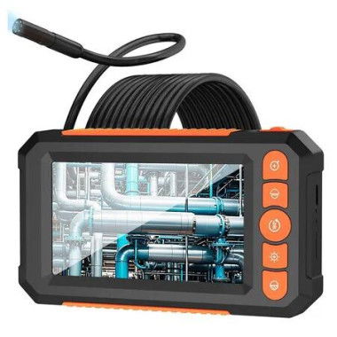 Endoscope Camera with Light, 4.3 Inch IPS Screen Industrial Borescope, IP67 Waterproof Endoscope, 5 Meters Semi Rigid Gadgets for Men