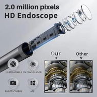 Detailed information about the product Endoscope Camera with Light for iOS and Android with 5-Meter Semi-Rigid Snake Inspection Perfect for Explore Hidden Spaces