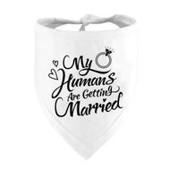 Detailed information about the product Engagement Gift,My Humans are Getting Married Dog Bandana,Wedding Photo Prop,Pet Scarf,Dog Engagement Announcement,Pet Accessories