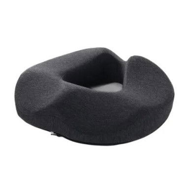 Ergonomic Donut Seat Cushion Memory Foam for Long Sitting, Pressure Relief and Posture Support Ideal Gift for Office Home (Dark Grey)