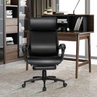 Detailed information about the product Ergonomic Executive Office Chair With Retractable Footrest For Office