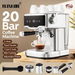 Espresso Coffee Machine 20 Bar Stainless Steel Portable Latte Cappuccino Maker 2L Home Office Cafe Milk Frother Preheating Temp Time Display Maxkon. Available at Crazy Sales for $159.97