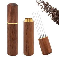 Detailed information about the product Espresso Coffee Stirrer, Espresso Distribution Tool Coffee Stirring Tool, Professional Barista Hand Needle Type Distribution Tool 6 Needles, Rosewood