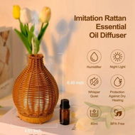 Detailed information about the product Essential Oil Diffuser Rattan Aroma Mist Humidifiers Aromatherapy Diffusers With Waterless Auto Shut-Off Protection For Home