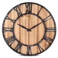 Detailed information about the product European Style Wooden Metal Non-ticking Quartz Wall Clock