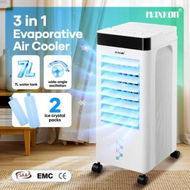 Detailed information about the product Evaporative Air Cooler Conditioner Humidifier Portable Quiet Cooling Fan 7L Water Tank 3in1 Home Room Swamp AC Conditioning 3 Wind Speeds with Wheels