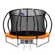 Detailed information about the product Everfit 10FT Trampoline for Kids w/ Ladder Enclosure Safety Net Rebounder Orange