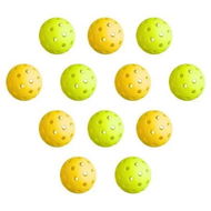 Detailed information about the product Everfit 12PC Pickleballs Set 40-Hole Design Indoor Outdoor Durable PE Balls Green/Yellow