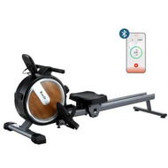 Detailed information about the product Everfit 16 Level Magnetic Rowing Machine for Home with App Connect Walnut