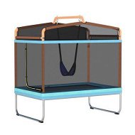 Detailed information about the product Everfit 6FT Trampoline for Kids w/ Enclosure Safety Net Swing Rectangle Orange