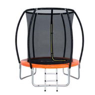 Detailed information about the product Everfit 6FT Trampoline for Kids w/ Ladder Enclosure Safety Net Rebounder Orange