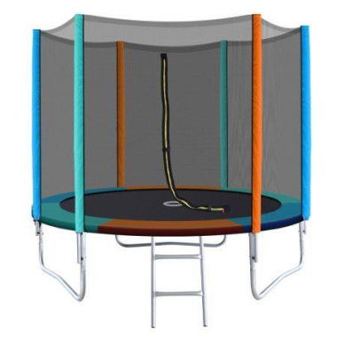 Everfit 8FT Trampoline for Kids w/ Ladder Enclosure Safety Net Pad Gift Round