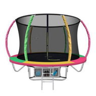 Detailed information about the product Everfit 8FT Trampoline for Kids w/ Ladder Enclosure Safety Net Rebounder Colors