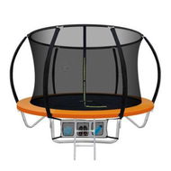 Detailed information about the product Everfit 8FT Trampoline for Kids w/ Ladder Enclosure Safety Net Rebounder Orange