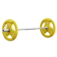 Detailed information about the product Everfit Barbells 46KG 120CM Dumbbell Barbell Plate Weight Lifting Home Gym Yellow