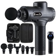Detailed information about the product Everfit Massage Gun 30 Speed 6 Heads Vibration Muscle Massager Chargeable Black