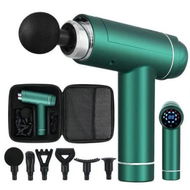 Detailed information about the product Everfit Massage Gun 30 Speed 6 Heads Vibration Muscle Massager Chargeable Green