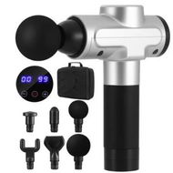 Detailed information about the product Everfit Massage Gun 30 Speed 6 Heads Vibration Muscle Massager Chargeable Silver