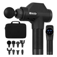 Detailed information about the product Everfit Massage Gun 30 Speed 8 Heads Chargeable Black