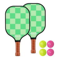 Detailed information about the product Everfit Pickleball Paddle Set Fiberglass with Balls Bag Tournament Kit 2PCS Pickle Balls Rackets