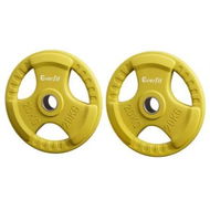 Detailed information about the product Everfit Weight Plates Standard 20kgx2 Dumbbell Barbell Plate Weight Lifting Home Gym Yellow