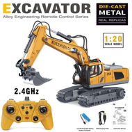 Detailed information about the product Excavator Toys Construction Tractor Remote Control Yellow Boy Gift Durable Engineering Vehicle Toys