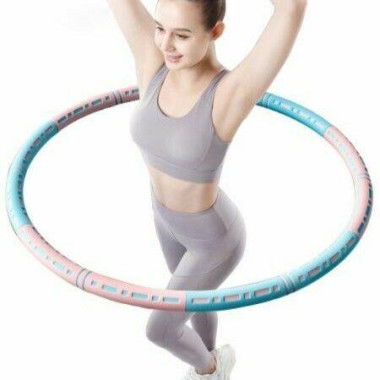 Exercise Hula Hoop 6 Sections Detachable Adjustable Weight Loss Waist Slim Size 90cm