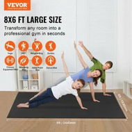 Detailed information about the product Exercise Mat Non Slip High Density Premium Yoga Mat Exercise Yoga Mat for Men & Women Fitness & Exercise Mat with Bag & Carry Strap (8x6ft)