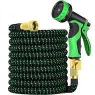 Detailed information about the product Expandable Garden Hose 100ft with 10 Function Nozzle Sprayer,Lightweight Flexible Water Hose with Durable Collapsible Latex Core Solid Brass Fittings,15M Retractable Stretch Hose (30M Green)